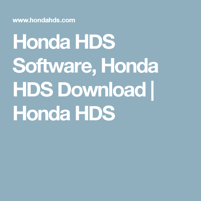 honda hds software free download